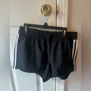 adidas Black Athletic Shorts with White Accents